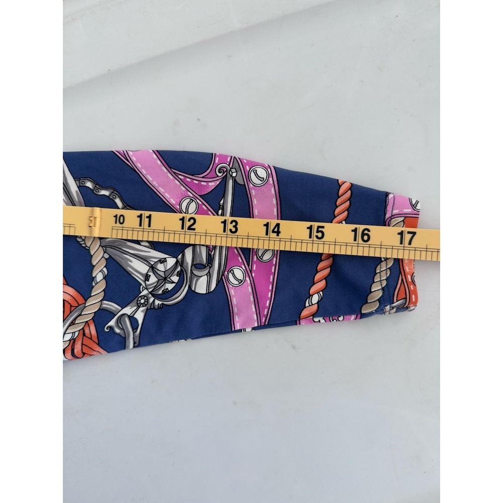 J.McLaughlin Signature Catalina Cloth Equestrian Rope Belt Shirt Royal Blue Smal - Picture 9 of 10